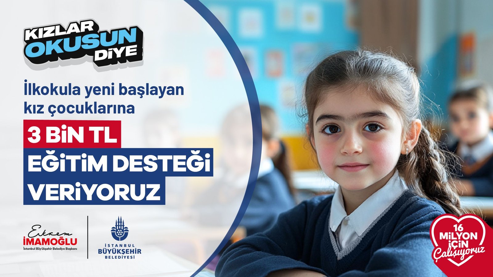 İBB’DEN YENİ PROJE “KIZLAR OKUSUN DİYE” DESTEĞİ