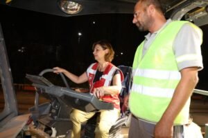 Eskişehir gece mesaisi yol çalışmaları