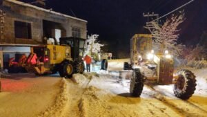 Mersin'de Yoğun Karla Mücadele Çalışması